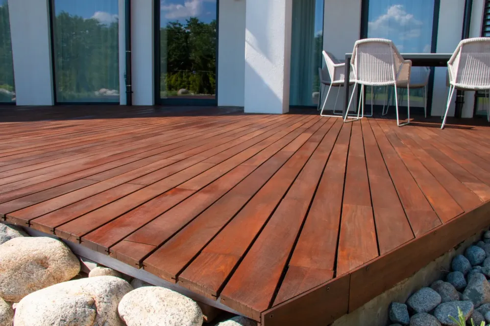 Terrasse bois à Baccon